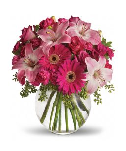 Teleflora Treat A Little Pink Me Up Flowers