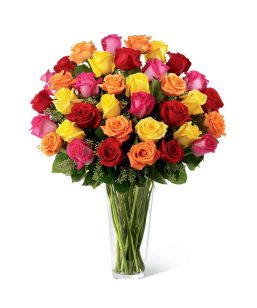 Ftd Bright Multicolor Spark Rose Bouquet