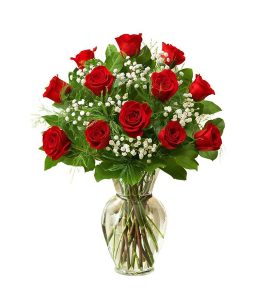 Premium Red Rose Elegance With Bowl