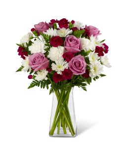 Pretty Flowers Vase Anniversary Arrangement