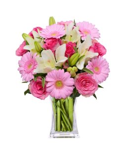Pink And White Tender Bouquet Of Belise